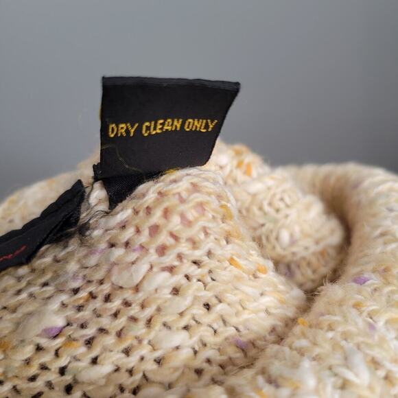 LizSport sweater women's size‎ L beige cotton blend cowl neck classic 80's 90's - Picture 10 of 10